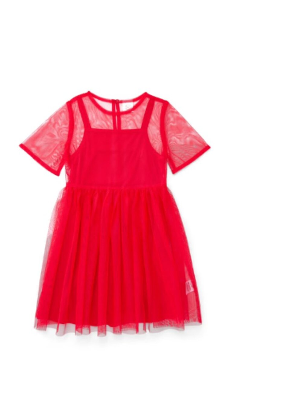 Wonder Nation Girls Mesh Tutu Dress with Short Sleeves, Sizes 4-18 & Plus